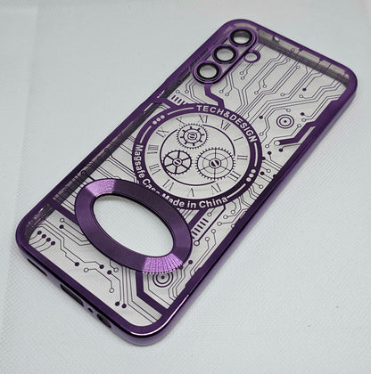 Samsung A14 (5G)Back Cover with CD Watch Machine Design soft