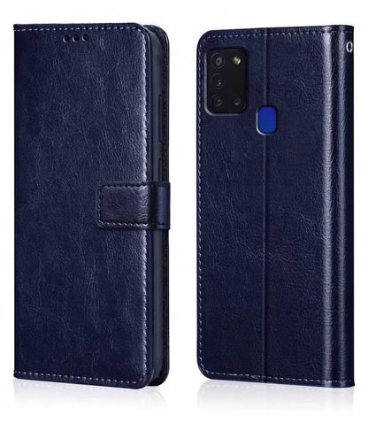 Samsung A21s Leather Flip Cover