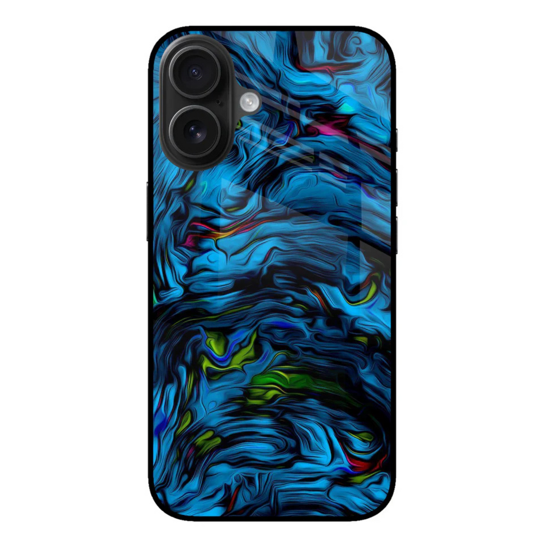 Dark Blue Abstract iPhone Glass Case