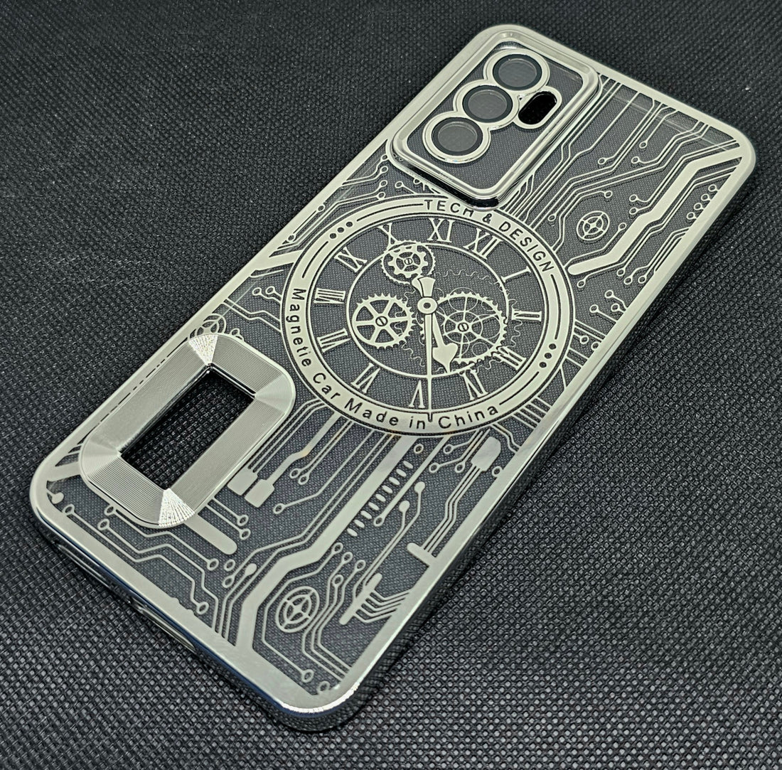 Vivo V23 E / Y75 (4G)  Back Cover with CD Watch Machine Design soft