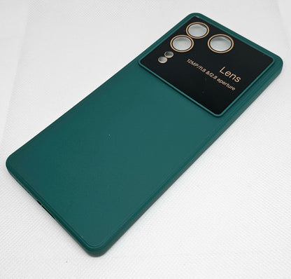 Vivo  V27 Pro Mobile Silicone Back Cover with Protective Lens