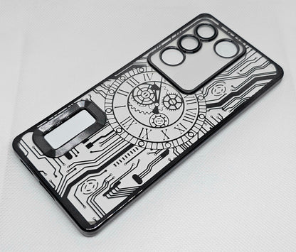Vivo V27 Pro Back Cover with CD Watch Machine Design soft