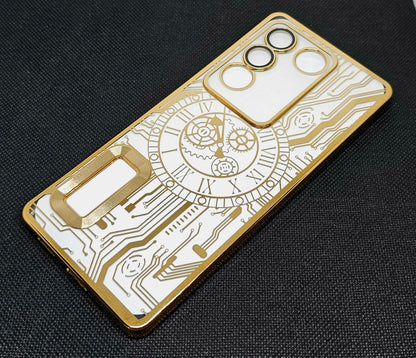Vivo V27 Pro Back Cover with CD Watch Machine Design soft