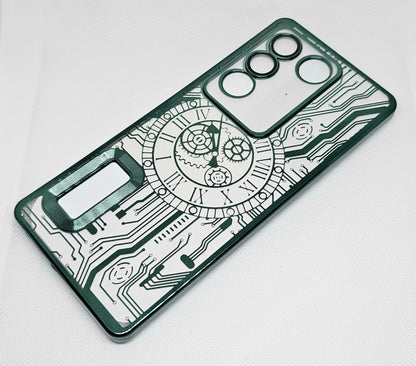 Vivo V27 Pro Back Cover with CD Watch Machine Design soft