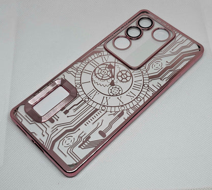 Vivo V27 Pro Back Cover with CD Watch Machine Design soft