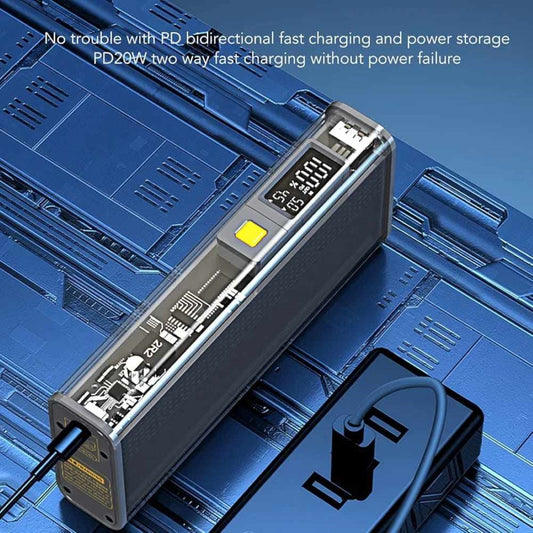 Amytel  Super Fast Charging 67 Watt Power Bank with 20,000 Mah Capacity with Transparent Finish(6 month Warranty)