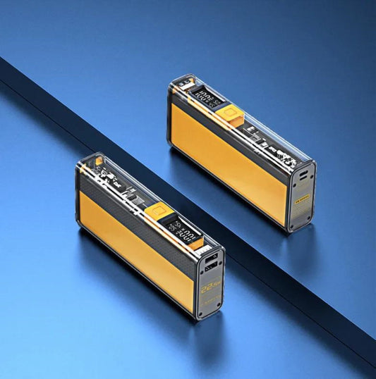 Amytel Fast Charging 22.5 watt Power Bank with 20,000 Mah Capacity with Transparent Finish(6 month Warranty)