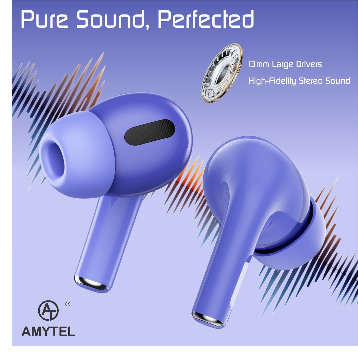 Amytel TWS Blutooth Earbuds with Ipx 4 Water resistance with long Battery Life