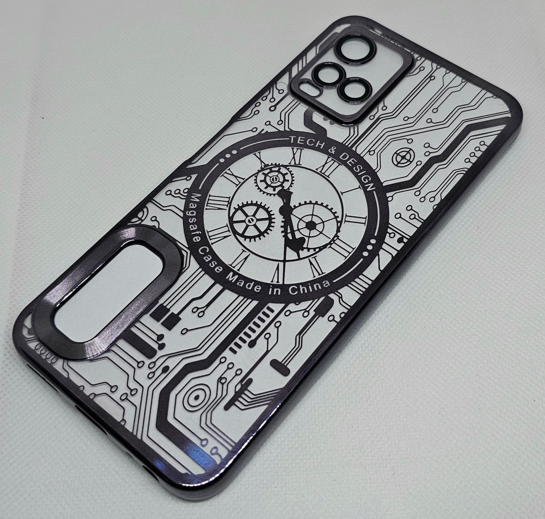 Vivo Y21/Y33s Mobile  CD Watch Machine Design Back Cover