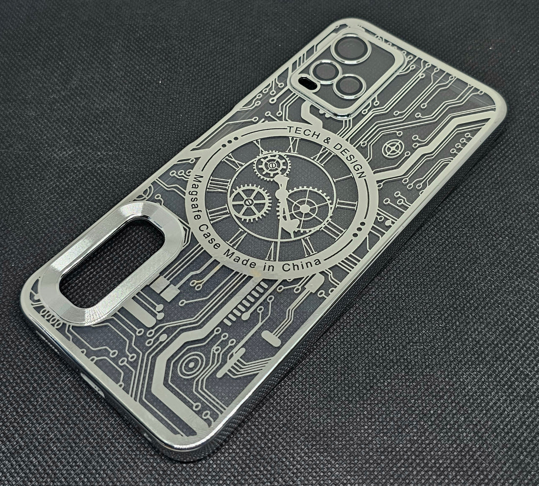 Vivo Y21/Y33s Mobile  CD Watch Machine Design Back Cover