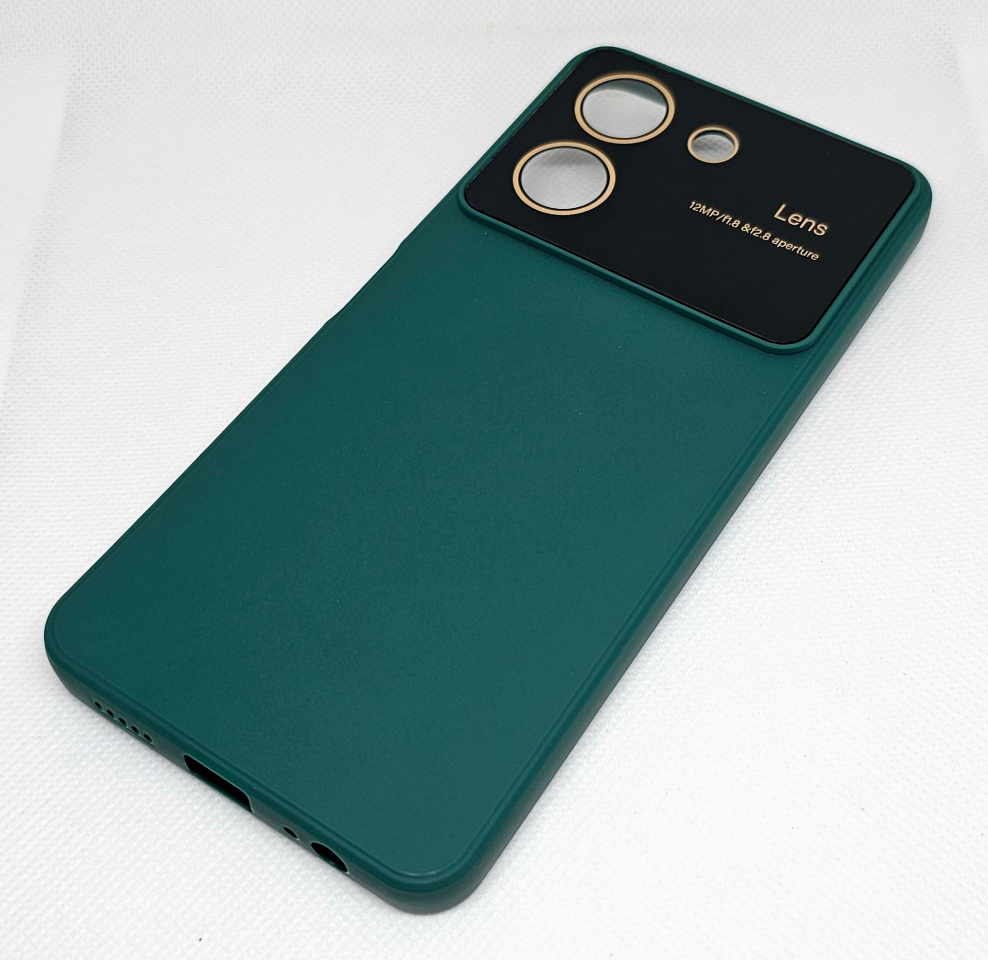 Vivo Y36(4G) Mobile Silicone Back Cover with Protective Lens Green - Main Image