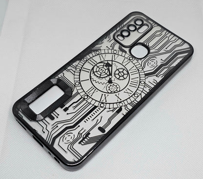 Vivo Y30/Y50  Back Cover with CD Watch Machine Design soft