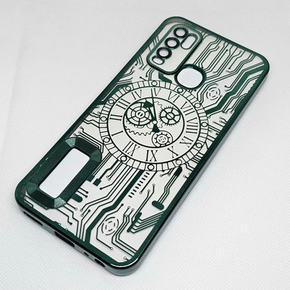 Vivo Y30/Y50  Back Cover with CD Watch Machine Design soft