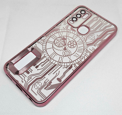 Vivo Y30/Y50  Back Cover with CD Watch Machine Design soft