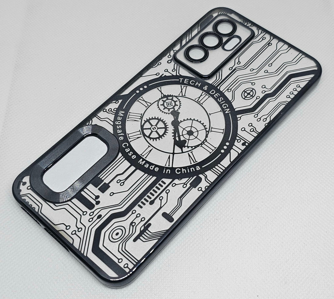 Vivo V23 E / Y75 (4G)  Back Cover with CD Watch Machine Design soft