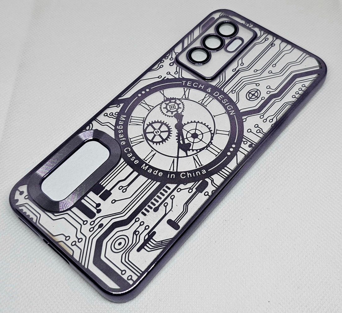 Vivo V23 E / Y75 (4G)  Back Cover with CD Watch Machine Design soft