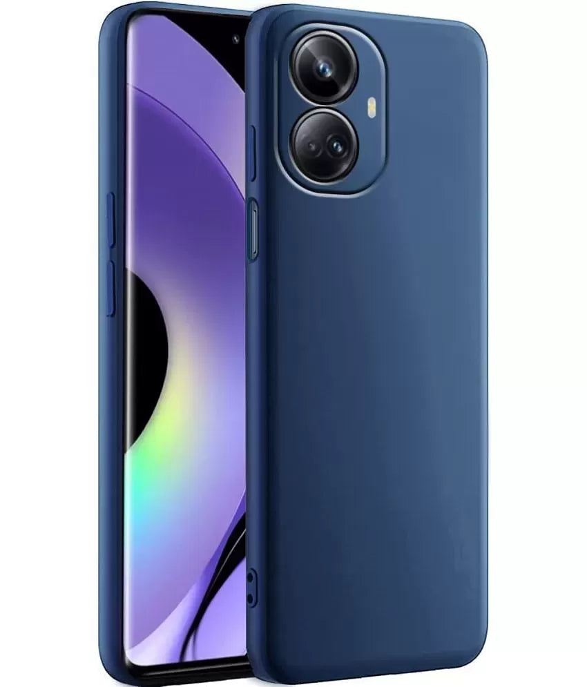 Realme 10 Pro Plus Silicone + Cloth Back Cover soft