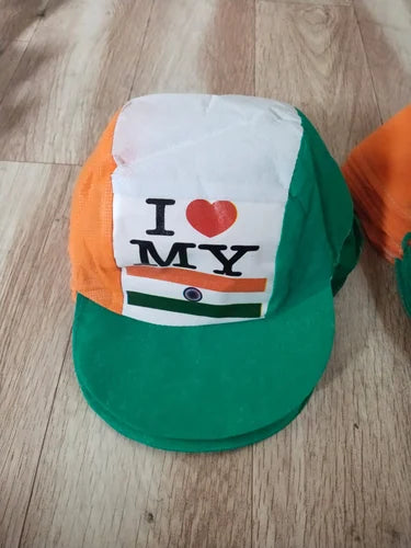 Unisex Tricolor Tiranga Cap For Specially Republic Day And Independence Day Celebration (Free Size, Colour & Design May Vary)