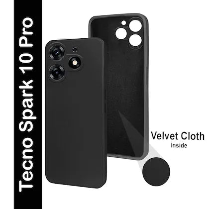 Silicone + Cloth Techno spark 10 pro Mobile Back Cover