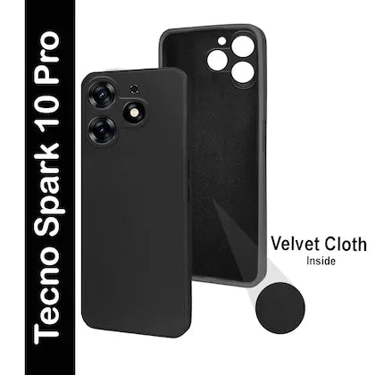 Techno spark 10 pro Mobile Back Cover Silicone + Cloth