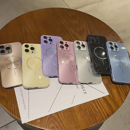 Apple Iphone Ice Crystal Glitter Fine Circle Cover  (Exclusive)