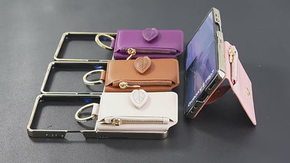Samsung Flip series Suitable Phone Case, Electroplated Card-Inserting (Exclusive)
