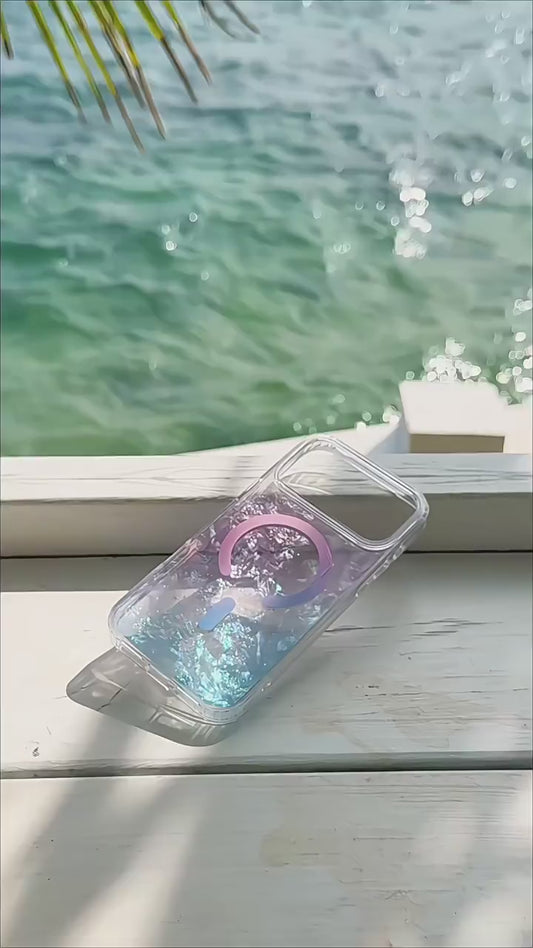 Apple Iphone Dreamy Seashell pattern magnetic phone Case (Exclusive)