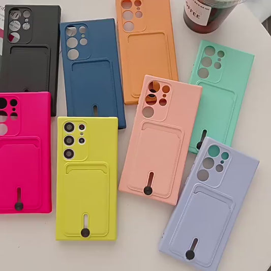 Samsung Ultra series Simple Solid Color Anti-Drop Card-Insert Soft Case (Exclusive)