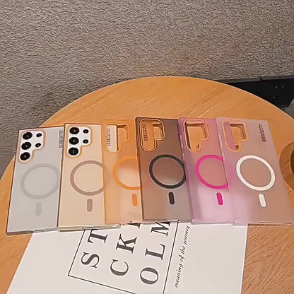 Samsung Ultra Series Soft Yarn Magnetic Absorption Suitable Semi- Trans Case