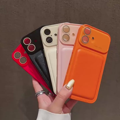 Apple Iphone Vegan Leather cover with 3d Air Cusion Exlusive Design with Minimalistic work  (Exclusive)