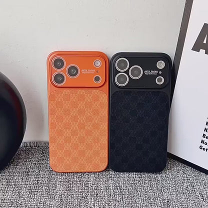 Apple Iphone Trendy Brand Plaid Pattern Phone Case (Exclusive)