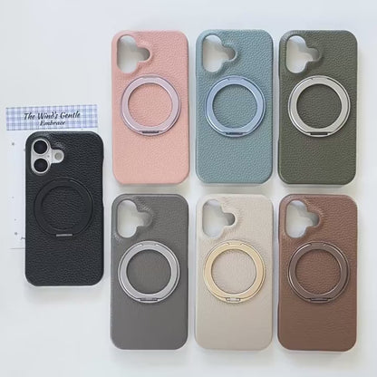 Apple Iphone series Rotating Stand Pebbled Leather Protective Cover (Exclusive)