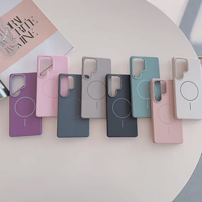 Samsung Ultra Series Magnetic Phone Case Skin Friendly Matte Fashionable Macaron Thin Hard Case  (Exclusive)