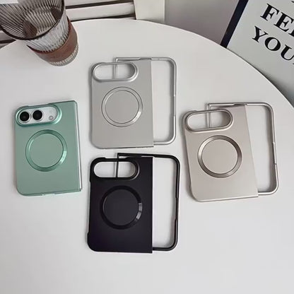 Apple iPhone Ultra Fold stacked metallic paint magnetic ultra-thin anti-drop PC protective Case (Exclusive)