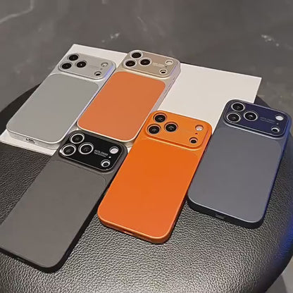 Apple Iphone Large Window Design, Plain Leather Case (Exclusive)