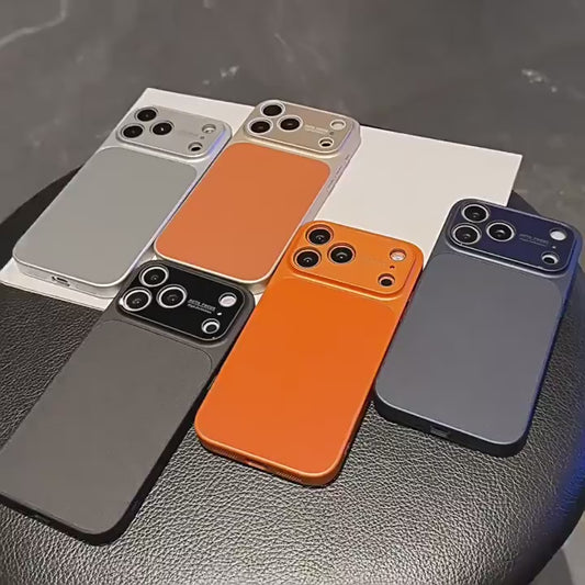 Apple Iphone Large Window Design, Plain Leather Case (Exclusive)