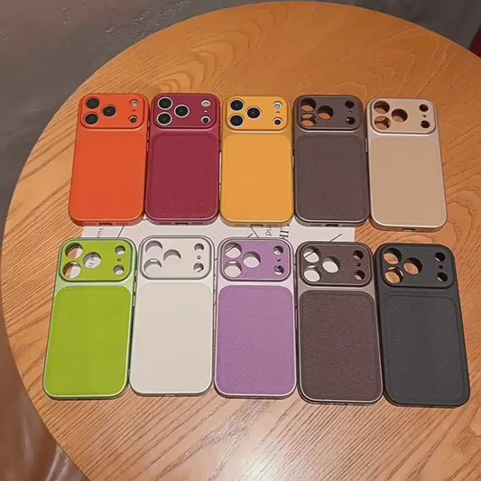 Apple Iphone Intantly Transforms Into Large View Business Style Lychee Textured Phone Case  (Exclusive)