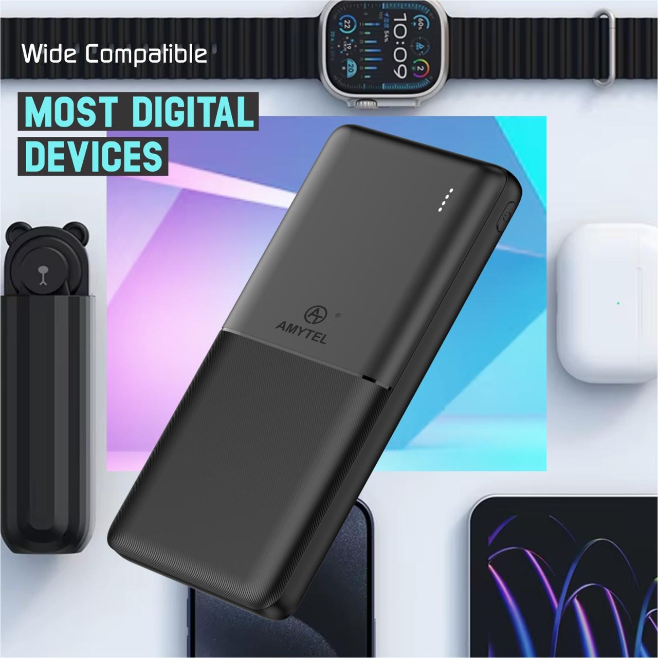 Amytel Fast Charging Power Bank with 18watt Capacity 8000mah (6 Month Warranty)