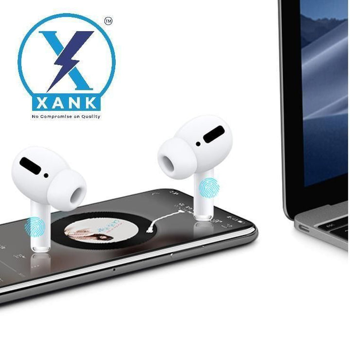XNY - Air-pods Pro with wireless charging case with sensor Enable Bluetooth Headset ( White , True wireless) 6 months warranty