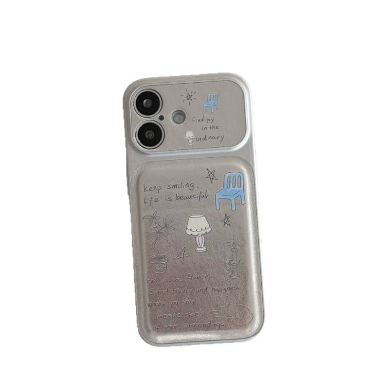 Apple iphone Fashionable Niche Leather English-Style Phone Case (Exclusive)