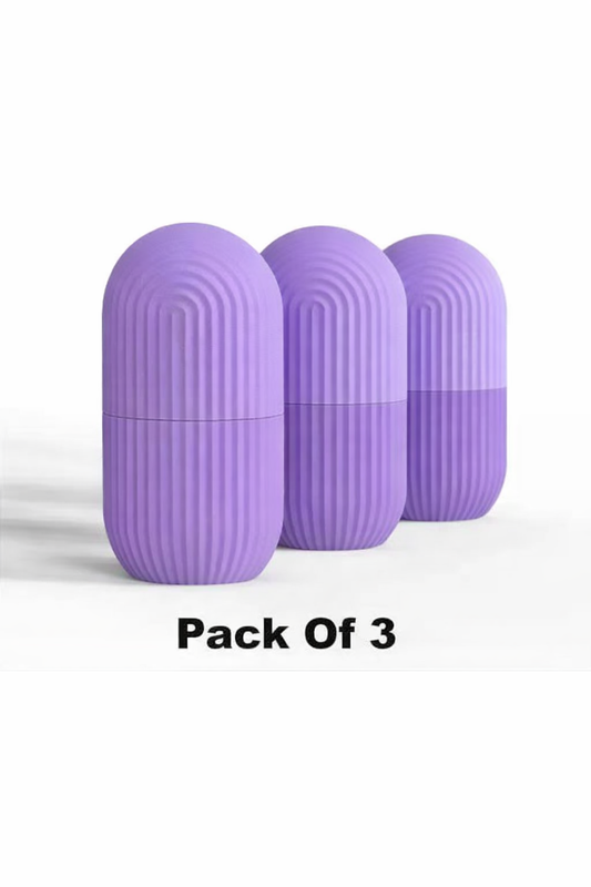 Ice roller for Face with scrubber | Ice roller for Women and Men ( Pack of 3 )