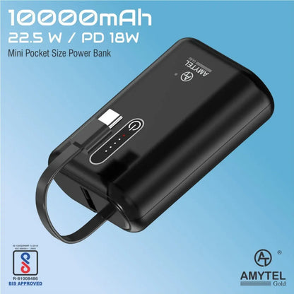 Amytel Compact 10,000 Mah 22.5watt fast charging Power Bank (Copy)