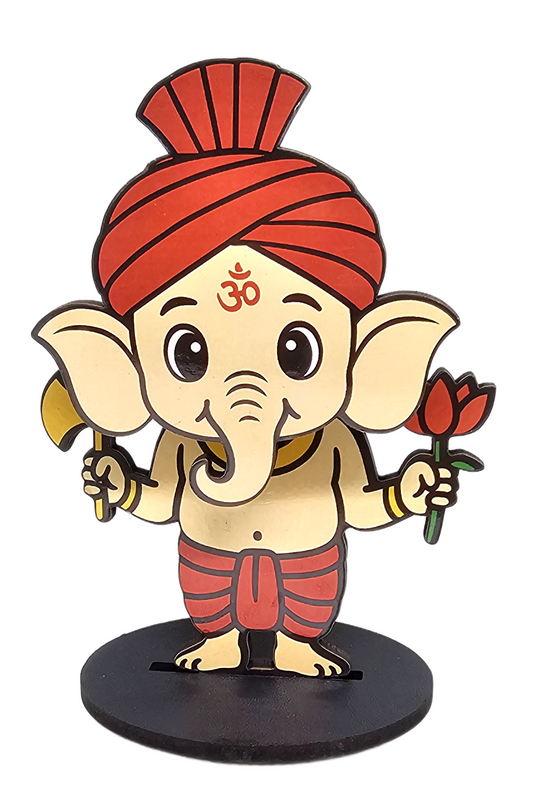 Lord Shree Ganesh Bobblehead Idol for Car Dashboard, Home Decor | Spiritual God Statue for Kids | Cute Bobblehead Toy Gift | Murti Figurine