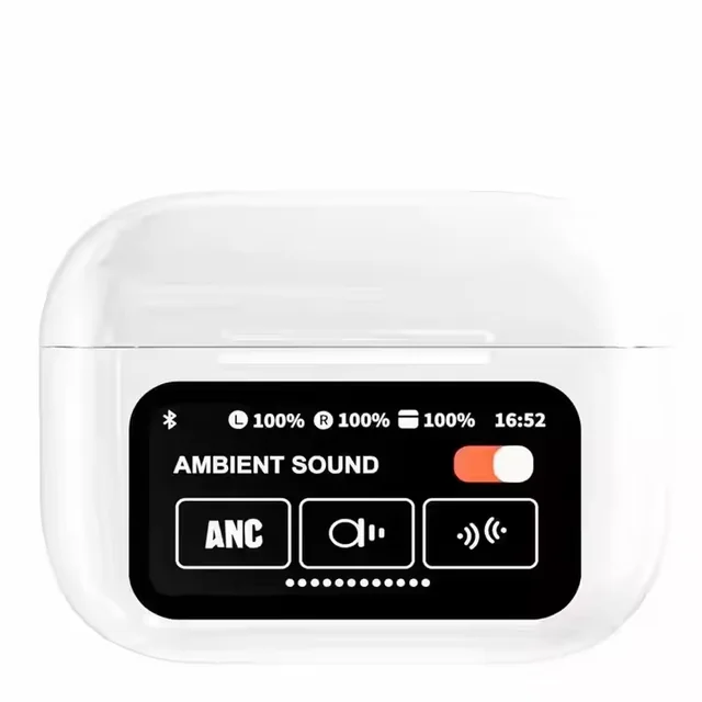 Air Earbuds smart wireless ANC/ENC with Touch Display Smart Features