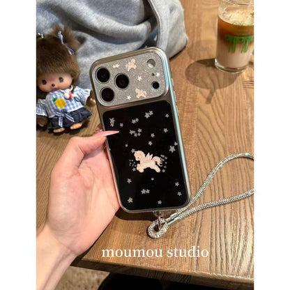 Apple Iphone Ins Korean Style Black Background Star Pony Case (Exclusive)