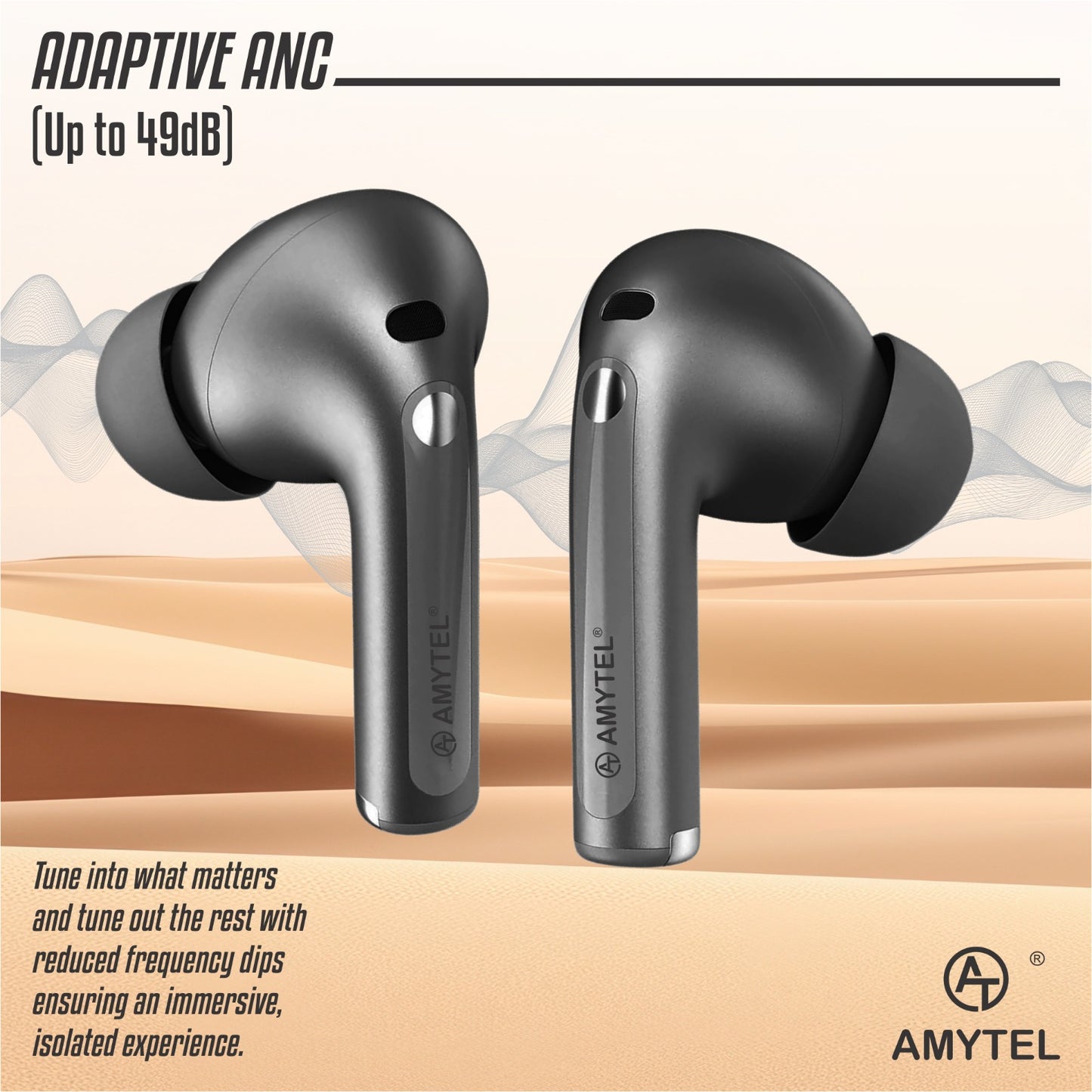 Amytel Earbuds TWS  Wireless Bluetooth with Bass and Touch Sensor (6 Month Warraty)