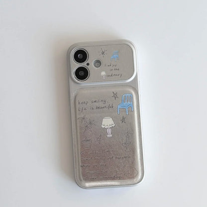 Apple iphone Fashionable Niche Leather English-Style Phone Case (Exclusive)