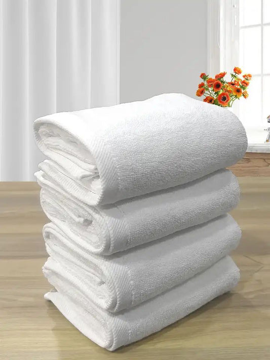 Premium Quality Cotton Bath Towel | White Color Soft Touch