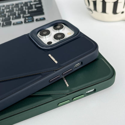 Apple Iphone 15 Plus Luxurious Leather Stand Stlylish Mobile Back cover