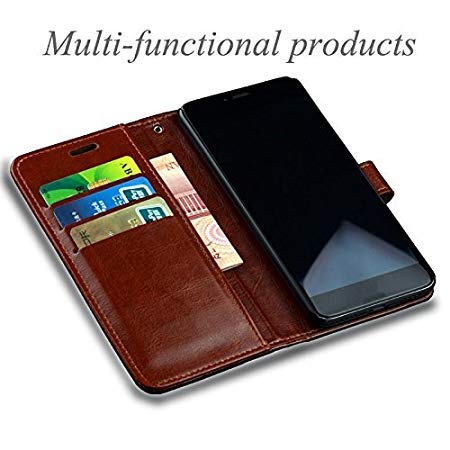 Samsung Galaxy J6 /J6 Prime Premium Leather Kickstand Wallet Flip Case Cover with Magnetic Closure